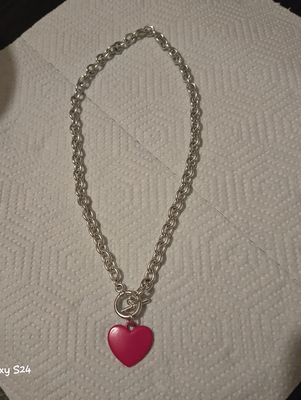 Pink Heart Necklace